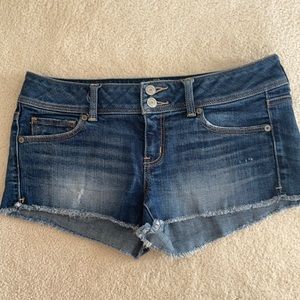 American Eagle stretch jeans distressed shorts 8